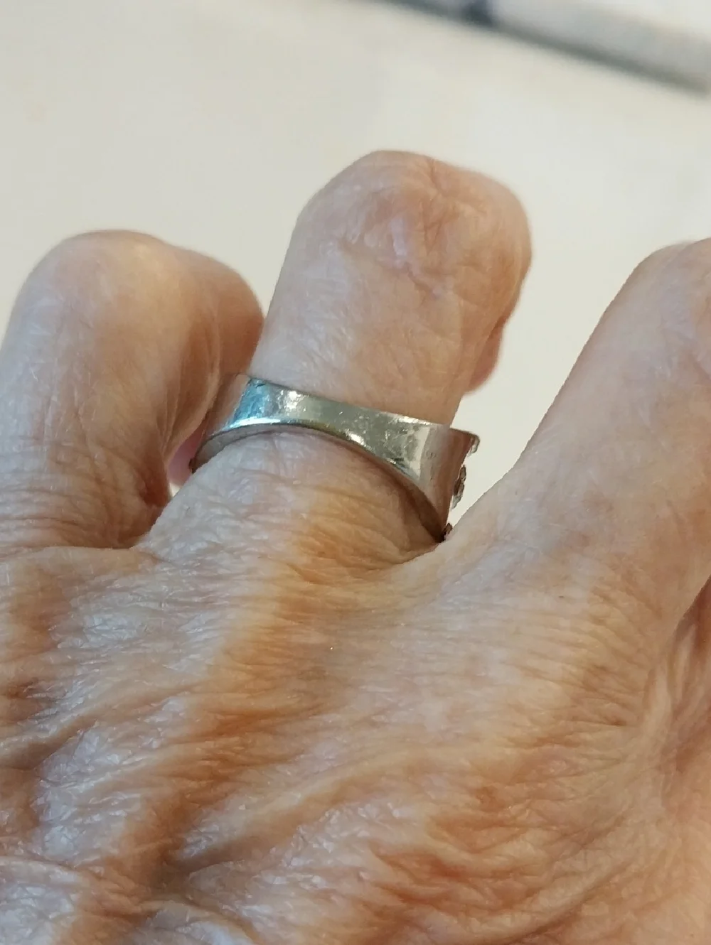 Overlapping FAUX diamond And Silver Ring...Size 6.5...New